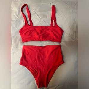 Lululemon Red High waisted bikini